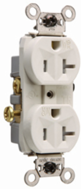 20A 125V Weather-Resistant Tamper-Resistant Duplex Receptacle, Light Almond 2.635 Inch Height