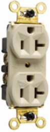 Weather-Resistant Duplex Receptacle 20A 125V Ivory 1.322 Inch Width