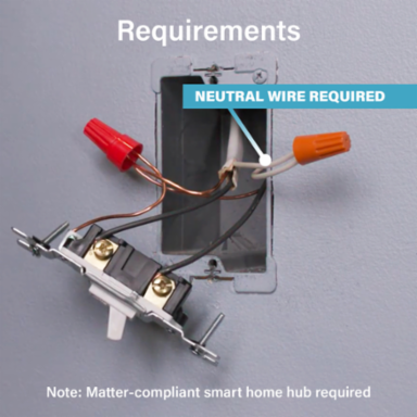 radiant® Smart Switch with Wi-Fi, Matter-Enabled, White