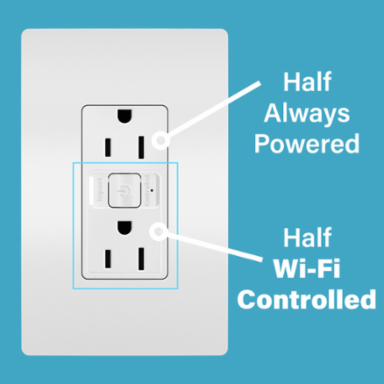 radiant® Smart 15A Receptacle with Wi-Fi, Matter-Enabled, White