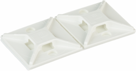 ABM2S-A-D Cable Tie Mount, White, ABS, Rubber Adh., 1x1", PK500