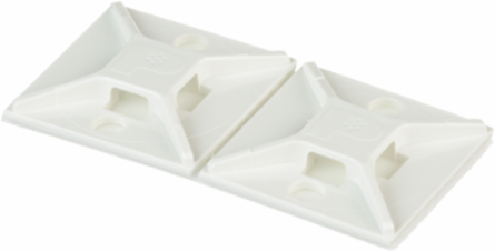 ABM2S-A-D Cable Tie Mount, White, ABS, Rubber Adh., 1x1", PK500
