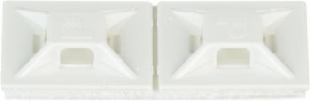 ABMM-A-C Cable Tie Mount, White, ABS, Rubber Adh., 0.75x0.75", PK100