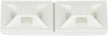 ABMM-A-D Cable Tie Mount, White, ABS, Rubber Adh., 0.75x0.75", PK500