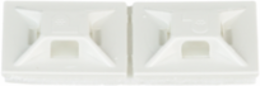 ABMM-A-D Cable Tie Mount, White, ABS, Rubber Adh., 0.75x0.75", PK500