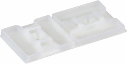ABMS-A-C Cable Tie Mount, Natural, PA 6.6, Rubber Adh., 1.13x1.13", PK100