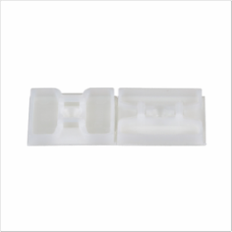 ABMS-A-C Cable Tie Mount, Natural, PA 6.6, Rubber Adh., 1.13x1.13", PK100
