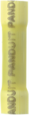 Pan-Term® BSV10X-Q Butt Splice, Yellow, Vinyl, 10-12 AWG, PK25
