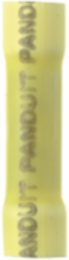 Pan-Term® BSV10X-Q Butt Splice, Yellow, Vinyl, 10-12 AWG, PK25