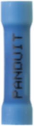 Pan-Term® BSV14X-L Butt Splice, Blue, Vinyl, 14-16 AWG, PK50