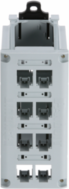 Mini-Com® 8-port DIN Rail Shielded Patch Panel