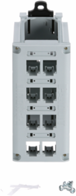 Mini-Com® 8-port DIN Rail Shielded Patch Panel