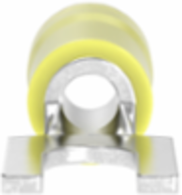 StrongHold™ EV10-10FB-Q Loose Piece Forks, Yellow, Vinyl, 1/5" Stud, 12-10 AWG