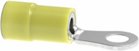 StrongHold™ EV10-10RB-Q Ring Terminal, Yellow, Vinyl, 1/5" Stud, 12-10 AWG, PK25