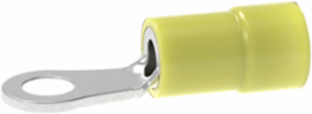StrongHold™ EV10-10RB-Q Ring Terminal, Yellow, Vinyl, 1/5" Stud, 12-10 AWG, PK25