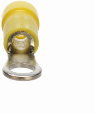 StrongHold™ EV10-10RB-Q Ring Terminal, Yellow, Vinyl, 1/5" Stud, 12-10 AWG, PK25