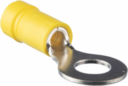 StrongHold™ EV10-14RB-Q Ring Terminal, Yellow, Vinyl, 23/100" Stud, 12-10 AWG
