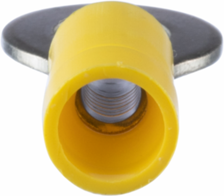 StrongHold™ EV10-14RB-Q Ring Terminal, Yellow, Vinyl, 23/100" Stud, 12-10 AWG