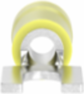 StrongHold™ EV10-8FB-Q Loose Piece Forks, Yellow, Vinyl, 4/25" Stud, 12-10 AWG