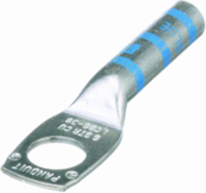 Pan-Lug™ LCB6-38-L Comp. Lug, 6, Long, Tin Plt Cu, Strt, One 0.37" Stud, PK50
