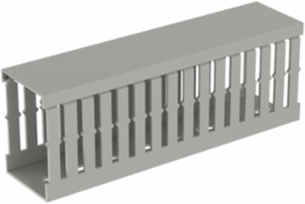 Panduct® MC50X75IG2 Narrow Slot Duct, Gray, PVC, 2.85"x1.95", PK2