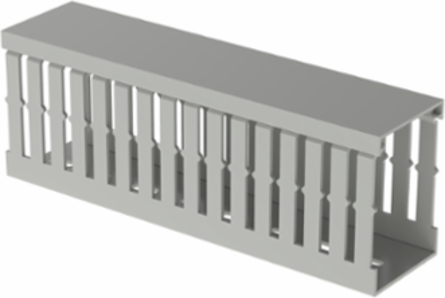 Panduct® MC50X75IG2 Narrow Slot Duct, Gray, PVC, 2.85"x1.95", PK2