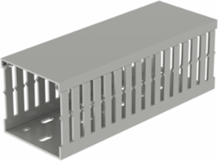 Panduct® MC75X75IG2 Narrow Slot Duct, Gray, PVC, 2.85"x2.94", PK2
