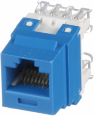 UTP RJ45 Cat 6 Punchdown Keystone Jack Module, BU