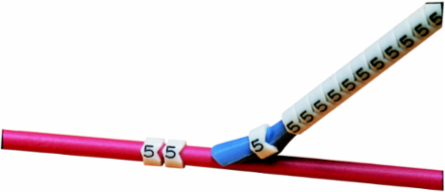 Pre-Printed Clip-On WM, Non-Adhesive Acetal, OD Wire Diameter .11" - .13", X Legend only
