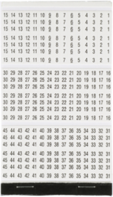 StrongHold™ PCMB-1 Pre-Printed Wire Marker Book, 1, Vinyl Cloth, White, Black