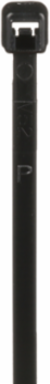 Cable Tie, Black, UV PA6.6, 3.9"L (99 mm), 18lb, PK1000