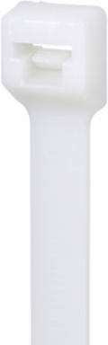 Cable Tie, Natural, PA6.6, 7.4"L (188 mm), 50lb, PK100