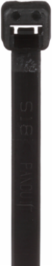 Cable Tie, Black, UV PA6.6, 7.4"L (188 mm), 50lb, PK100