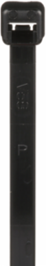 Cable Tie, Black, UV PA6.6, 7.4"L (188 mm), 50lb, PK1000