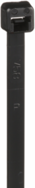 Cable Tie, Black, UV PA6.6, 7.4"L (188 mm), 50lb, PK1000