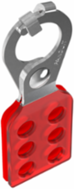 PSL-1 Hasps, Zinc-Plated Steel, Red, 4.62"x1.62", PK12