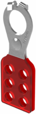 PSL-1 Hasps, Zinc-Plated Steel, Red, 4.62"x1.62", PK12