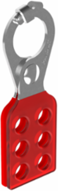 PSL-1 Hasps, Zinc-Plated Steel, Red, 4.62"x1.62", PK12