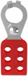 PSL-1 Hasps, Zinc-Plated Steel, Red, 4.62"x1.62", PK12