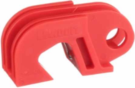 PSL-CB Circuit Breaker Lockout, Nylon, Red, 2.05"x0.75", PK1