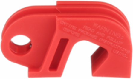 PSL-CB Circuit Breaker Lockout, Nylon, Red, 2.05"x0.75", PK1