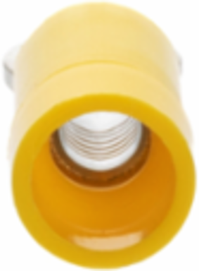 Pan-Term® PV10-10R-L Ring Terminal, Yellow, Vinyl, 10-12 AWG, #10 Stud, PK50