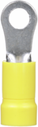 Pan-Term® PV10-8R-L Ring Terminal, Yellow, Vinyl, 10-12 AWG, PK50