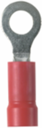 Pan-Term® PV18-8R-MY Ring Terminal, Red, Vinyl, 18-22 AWG, #8 Stud, PK1000