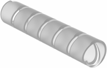 T50F-C Spiral Wrap, Natural, PE, 0.375" Min Dia., 100' Roll, PK1