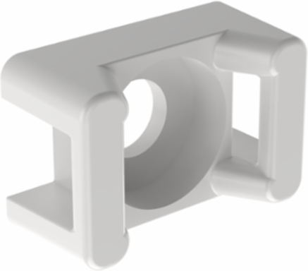 TM2S8-C Cable Tie Mount, Natural, PA 6.6, 0.63x0.43", #8 Screw, PK100