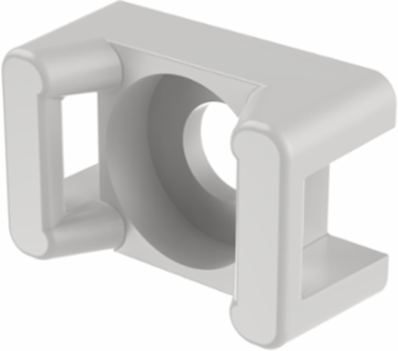 TM2S8-C Cable Tie Mount, Natural, PA 6.6, 0.63x0.43", #8 Screw, PK100
