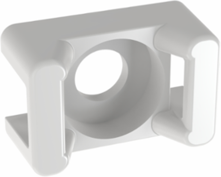 TM3S10-C Cable Tie Mount, Natural, PA 6.6, 0.86x0.61", #10 Screw, PK100