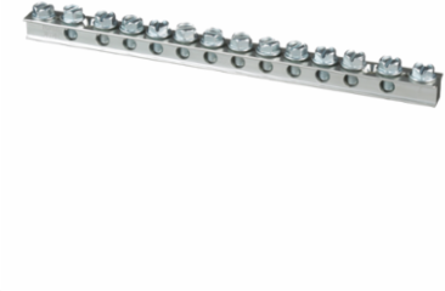 StructuredGround™ UGB2/0-414-12 Universal Grd Bar, Silver, Copper, Tin-Plated