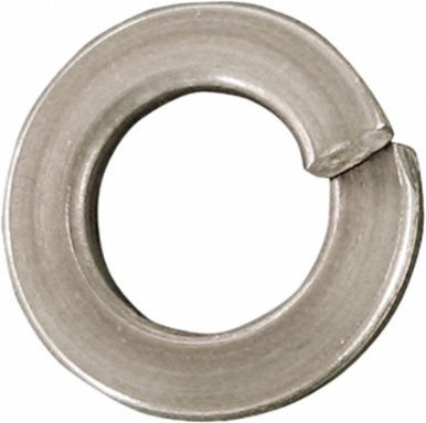 No.6 Zinc Plated Steel Spring Lock Washers, 0.148 Inch ID, 100 Pack